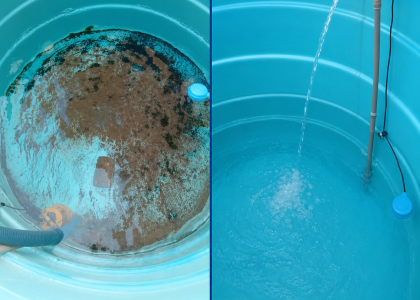 Caixa de água Antes e Depois